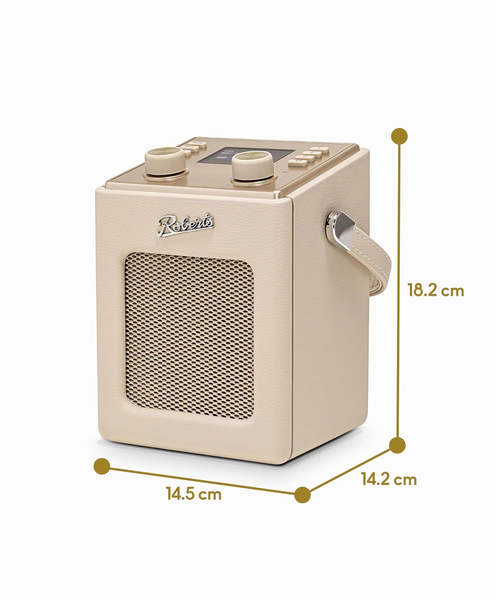 Revival Mini 2 Dab+/FM/Bluetooth Portable Radio réveil, Pastel crème