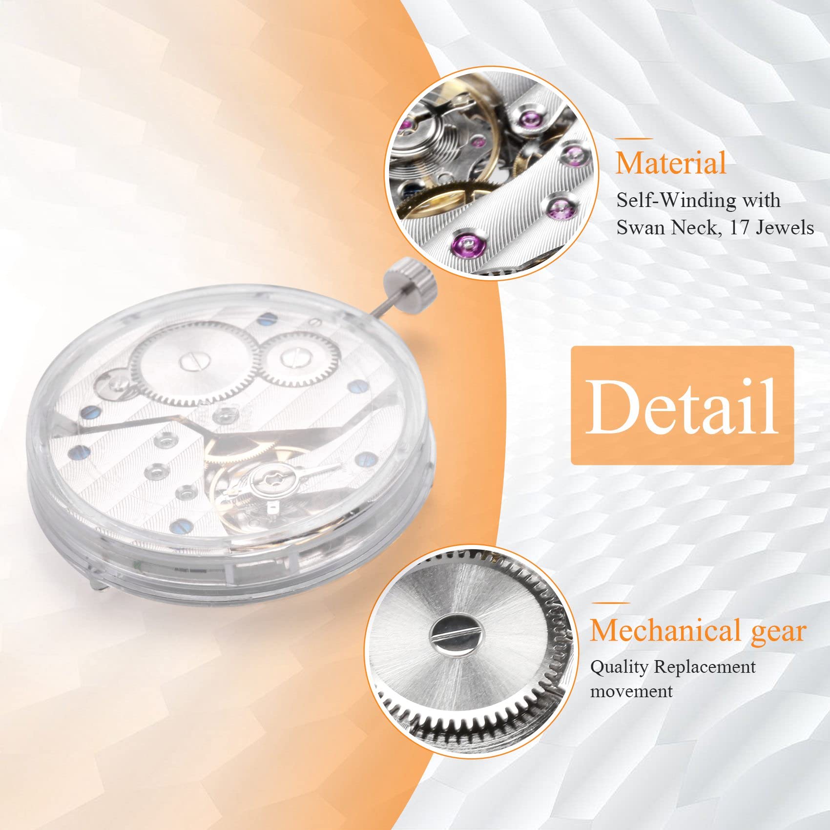 Mouvement ST3600 17 ETA 6497 Mouvement ModèLe PièCe de Montre AdaptéE pour Montre pour Mouvement MéCanique à Remontage Manuel
