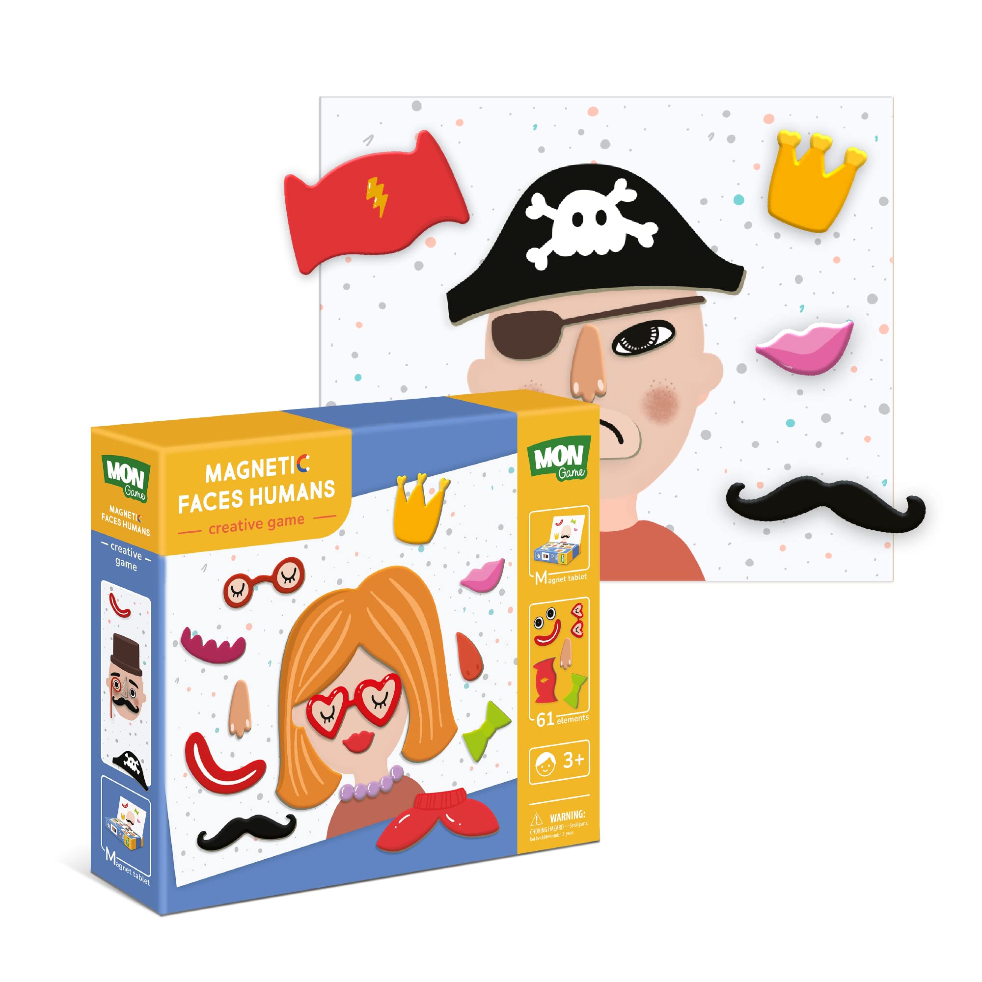 Gioco creativo magnetico viso umano per bambini dai 3 anni in più Lavagna magnetica con elementi magnetici Dodo Regalo educativo dettagliato perfetto per ragazzi e ragazze