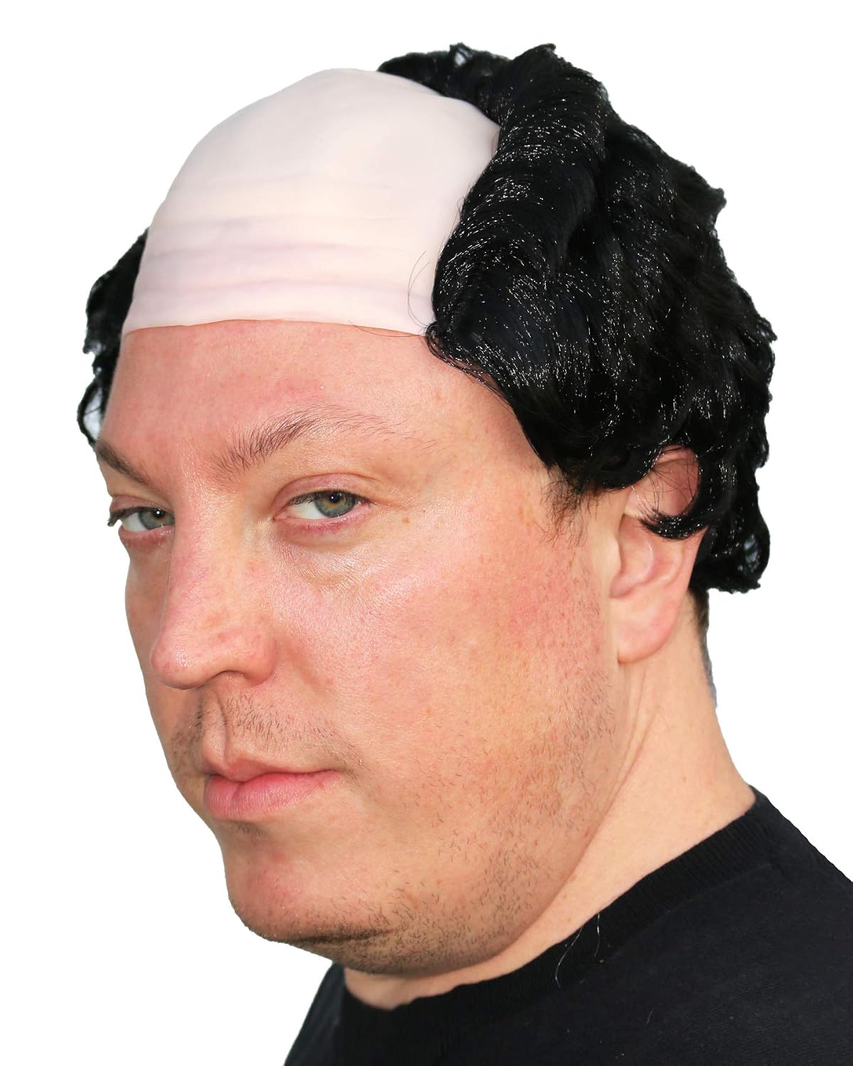 City Costume Wigs Balding Men's Wig, Bald Men's Wig (black) One Size
