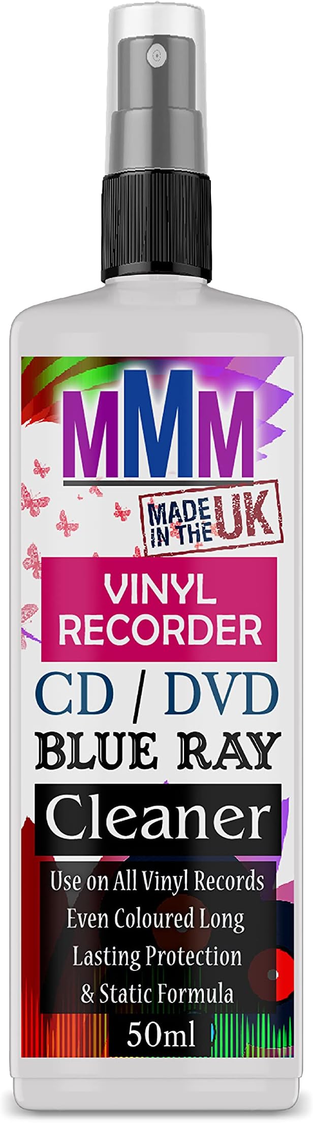 PROFESSIONAL VINYL RECORD CLEANER CD DVD CLEANING FLUID SPRAY Fast Delivery (50ML SPRAY)