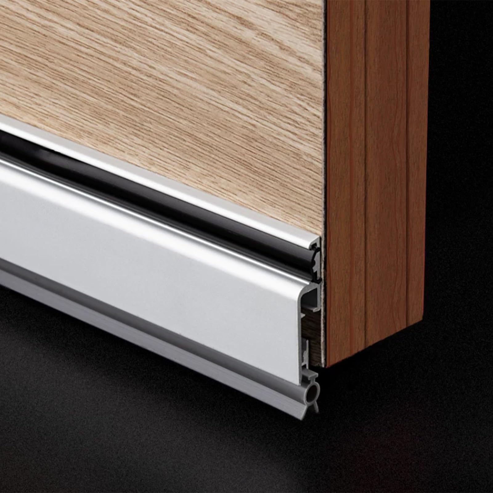 Door Draft Bottom Sweep Strip Weather Stripping Aluminum Doors Seal