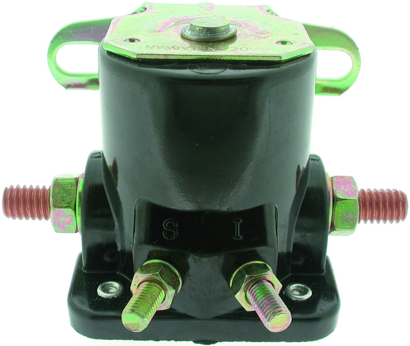 GREENSTAR - Relais De Démarreur Solénoïde Universel - Pièce De Remplacement Adaptable - Fixation Latérale - Branchement 4 Bornes