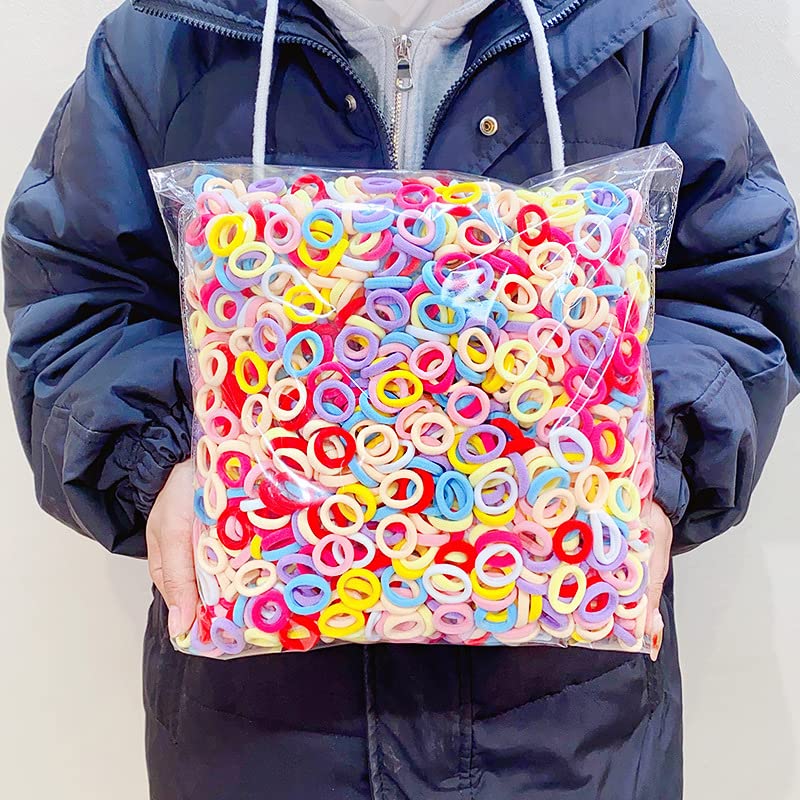 100 ligas elásticas pequeñas para el cabello, bandas elásticas para el cabello, bandas de goma multicolor, accesorios para el cabello para niñas,