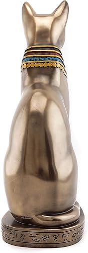 Miniatura 3 de Top Collection Estatua egipcia de Bastet, pintada a mano, escultura de diosa del amanecer, música y fertilidad, figura protectora de mujeres del