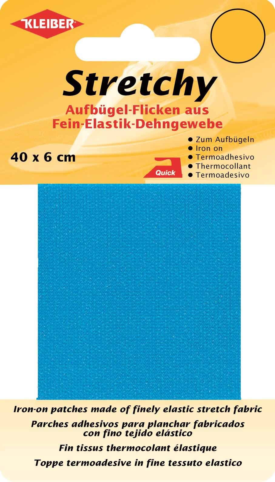 Kleiber Stretchy Aufbügel-Flicken – Türkis, Elastisch 40 x 6 cm