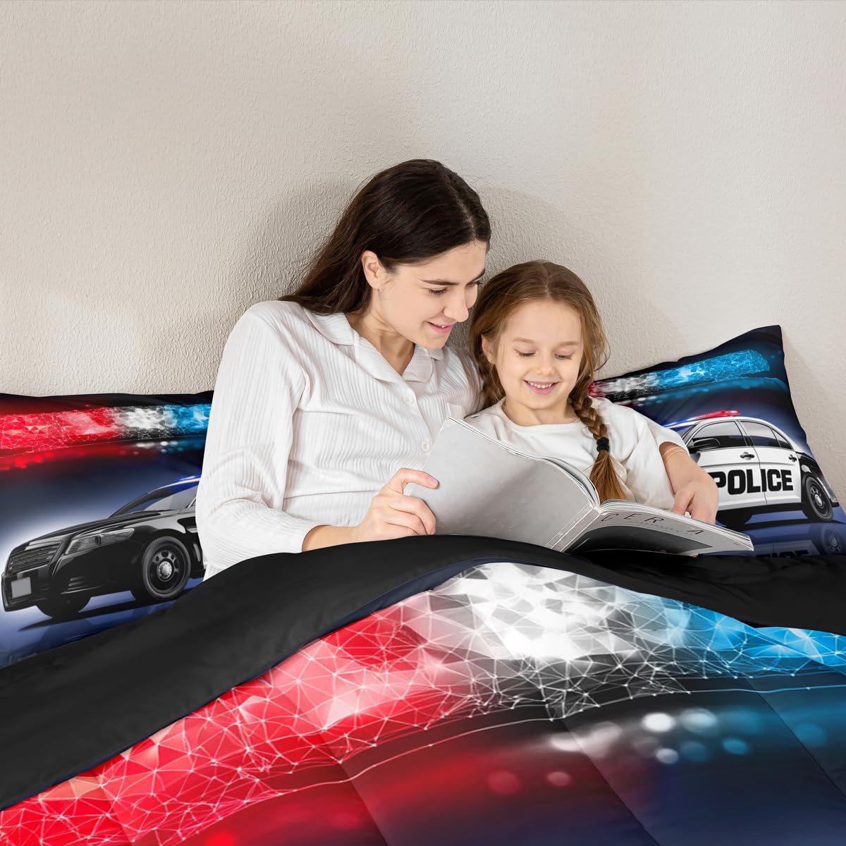 Parure De Lit Avec Housse De Couette Et Taies D'oreiller Motif Locomotive Taille Queen Size