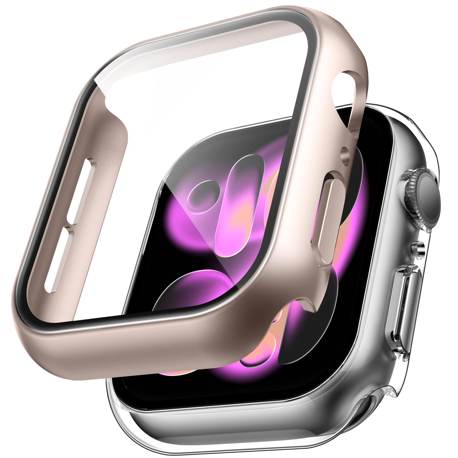 TAURI 2 Pack Hard Case for Apple Watch Ultra 3/Ultra 2/Ultra 49mm, with PC Tempered Glass Screen Protector, [Scristant Resistant], [Overall Protection] Slim Cover for iwatch Ultra 49mm, Black — Amazon image 7