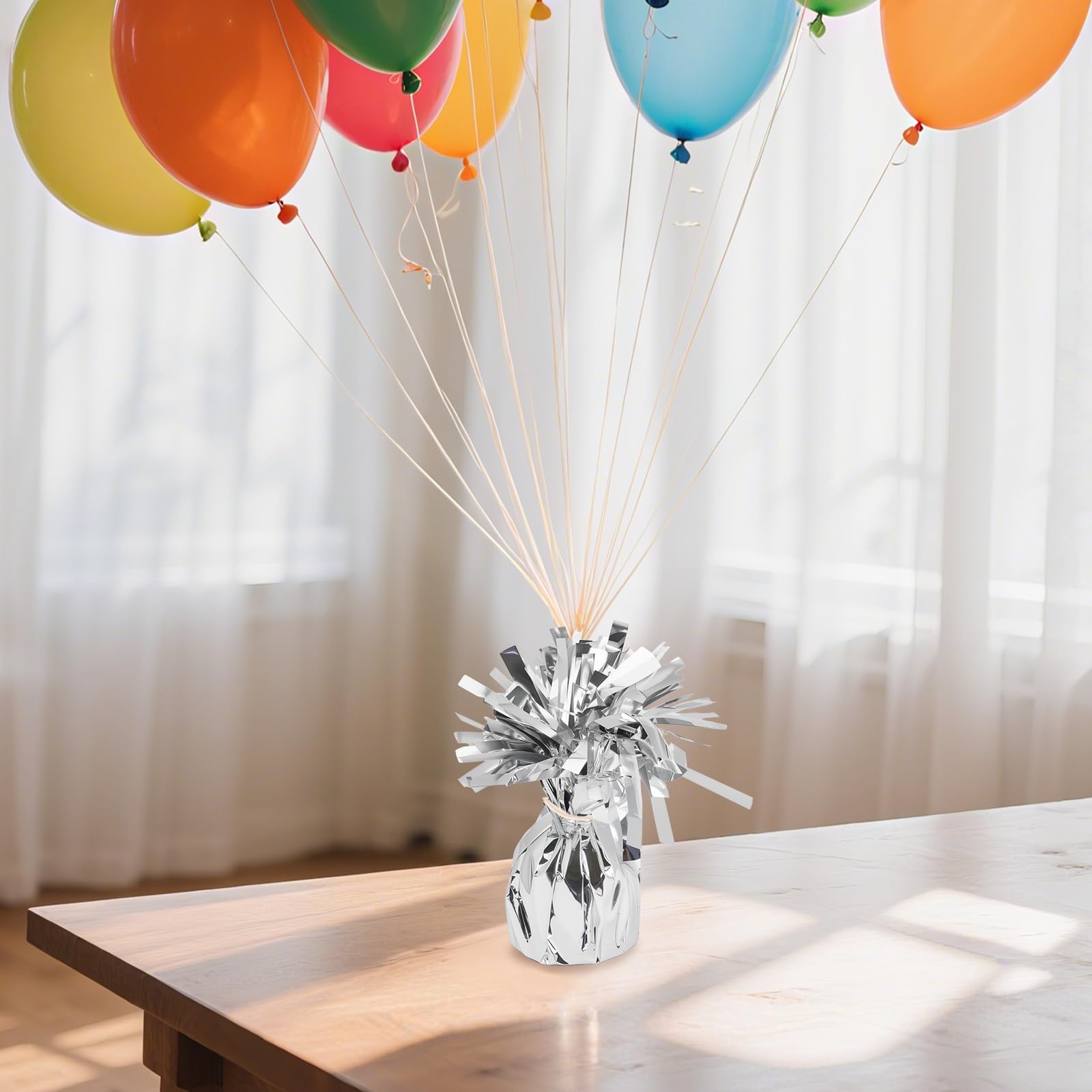 24 pesi Pellicola di peso per Palloncini, oro e argento, Pesi pesanti per Palloncini per feste di compleanno, matrimonio, celebrazione, decorazione