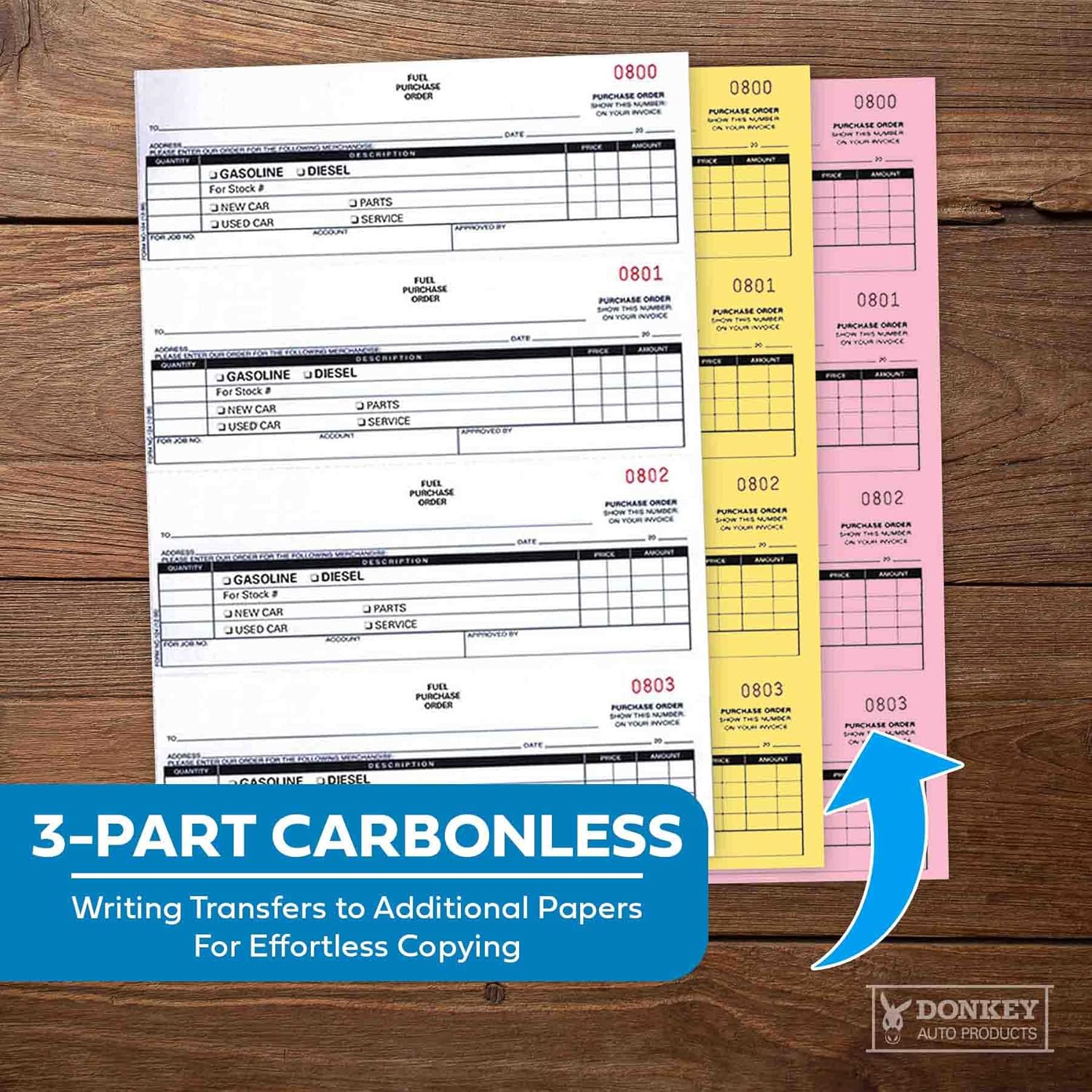 Fuel Purchase Order Book (3-Part Fuel PO Book) (800 POs per Book)