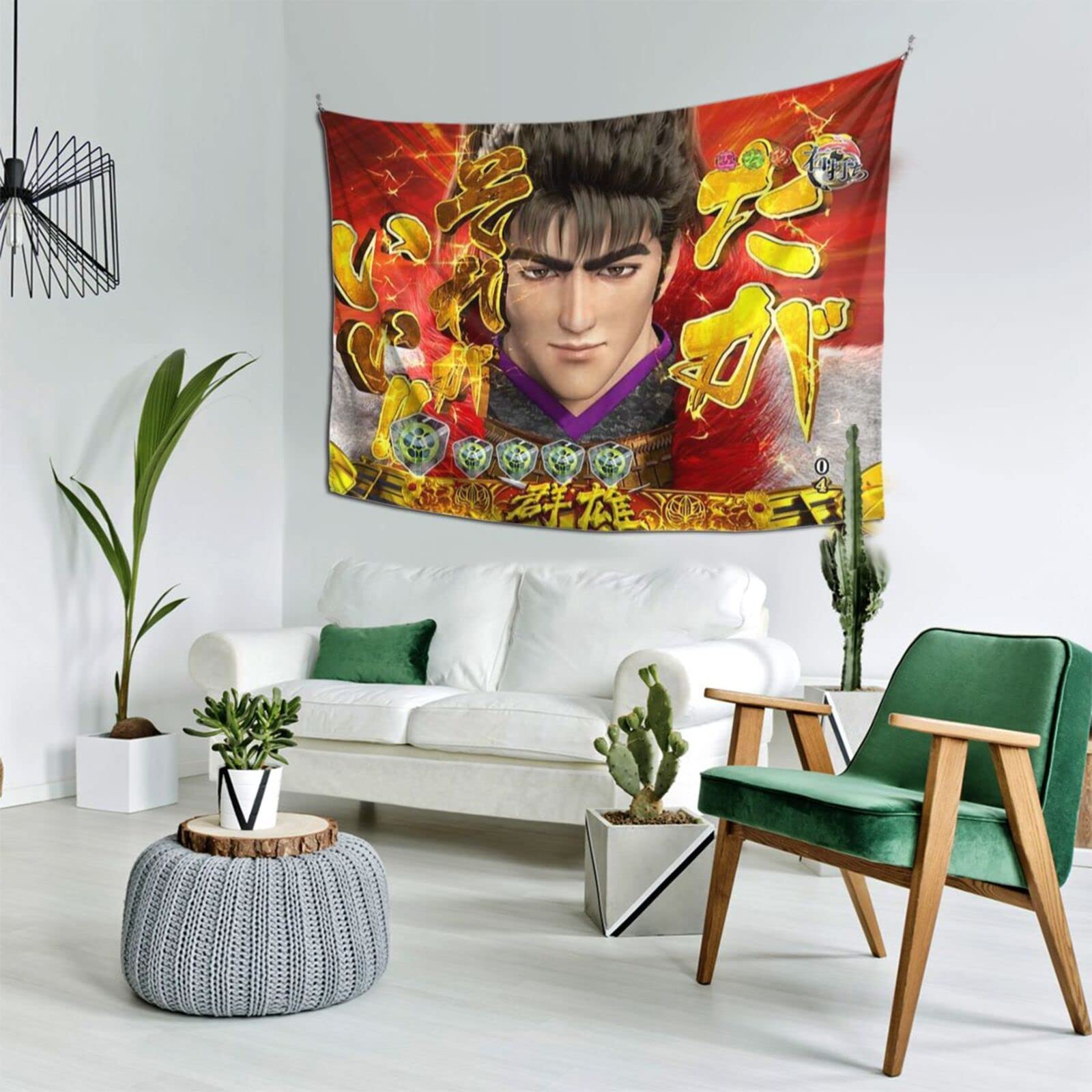 Amazon.co.jp: 花の慶次 パチンコ愛好者 タペストリー 壁掛け 飾り布
