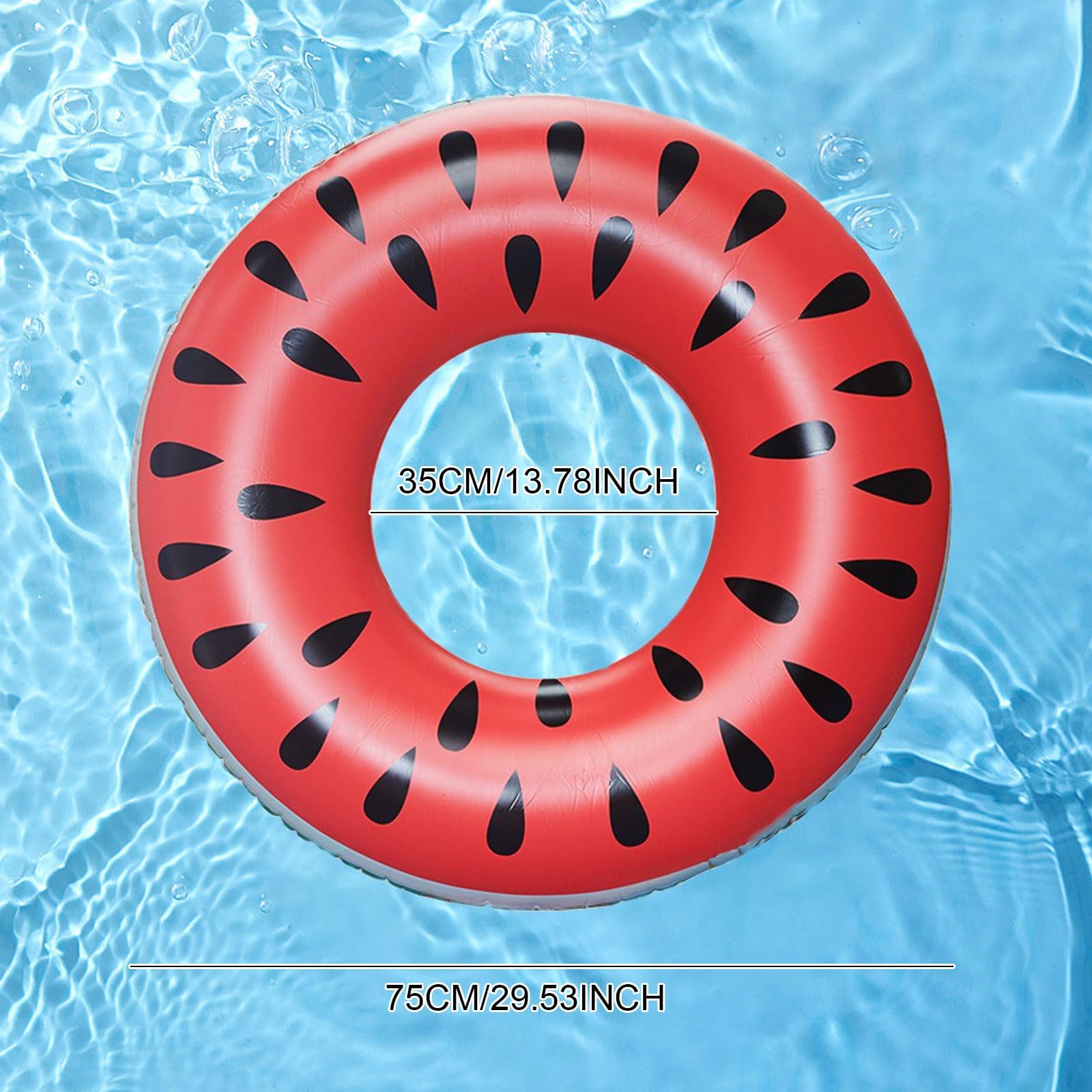 Bouée Pastèque Gonflable 75 Cm – Anneau De Natation Adulte En PVC Pour Piscine, Plage, été