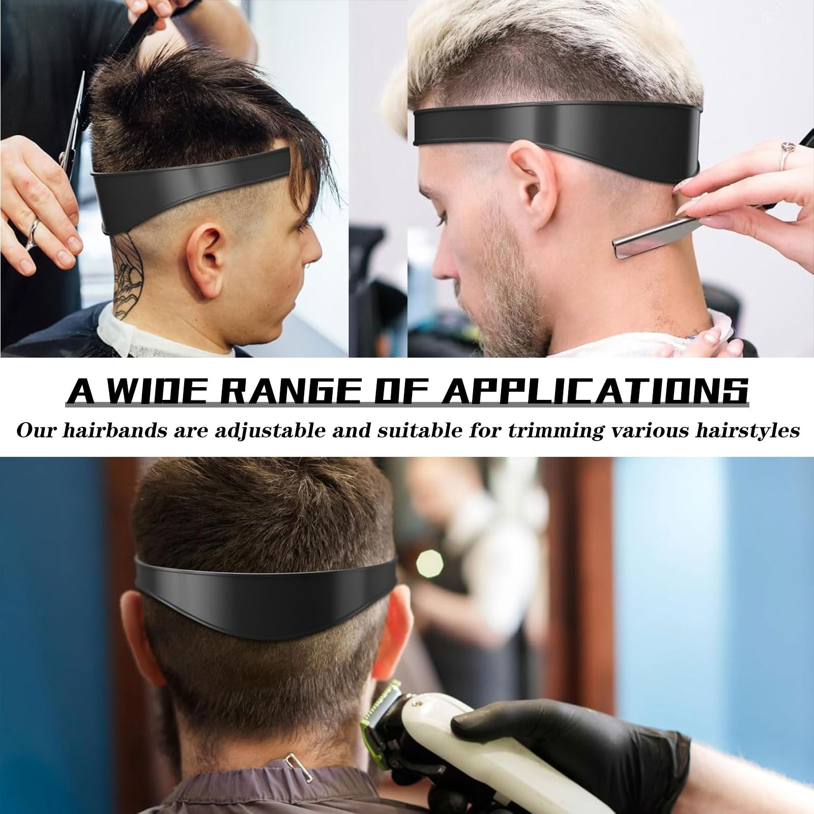 Ensemble de Coupe de Cheveux Parfait - Bande de Coupe de Cheveux et Brosse à Cheveux en désordre - Ciseaux de Coiffeur Pratiques pour Professionnels et Amateurs