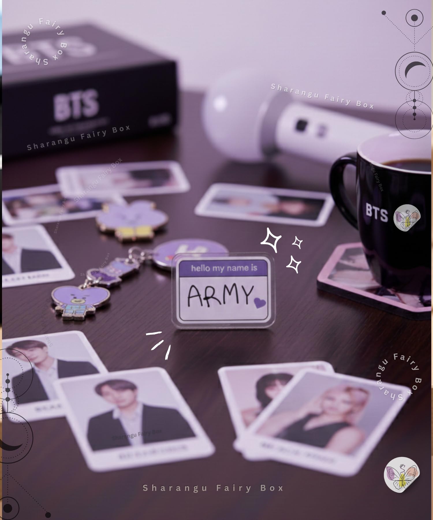 Hello My Name Is ARMY Acrylic Pin Badge for BTS Fans |Lightweight Waterproof Brooch for Bags, Backpacks & Jackets | Lightweight Acrylic Pin | K-Pop Badge | Merchandise Gift for BTS Fans 4