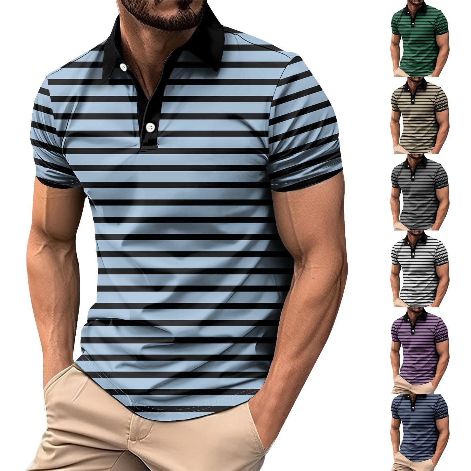 Koszulki polo T-shirt dla mężczyzn UK kołnierz z klapą top z paskiem motyw zapięcie na zamek błyskawiczny męskie regularne dopasowanie warstwy bazowe i ubrania na co dzień odzież miejska