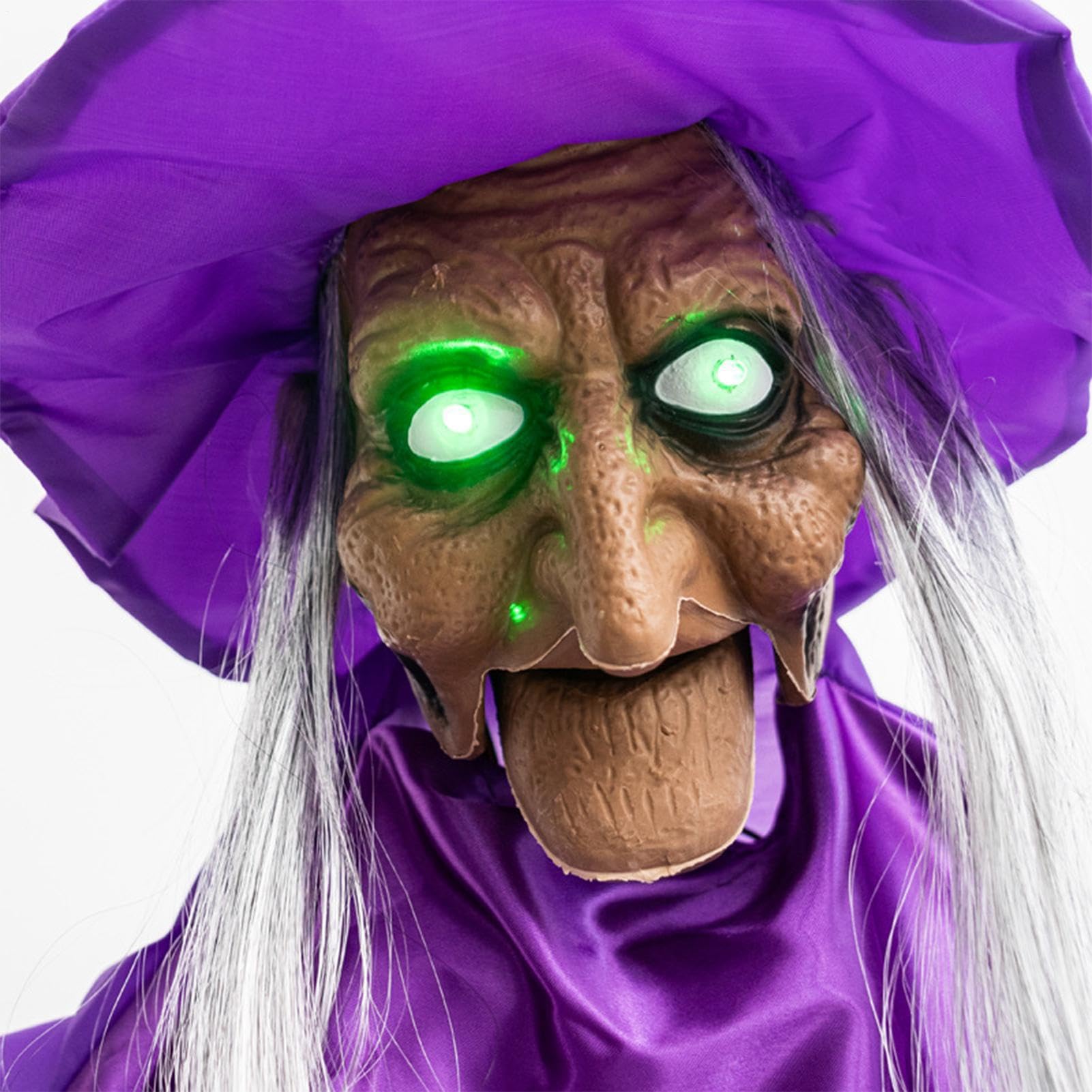 Dekoracje na Halloween z Czarownicą do Użytku Zewnętrznego Animowane | Dekoracje Halloweenowe Na Zewnątrz Na Spotkania Święta Karnawał Patio Ganek Ogr