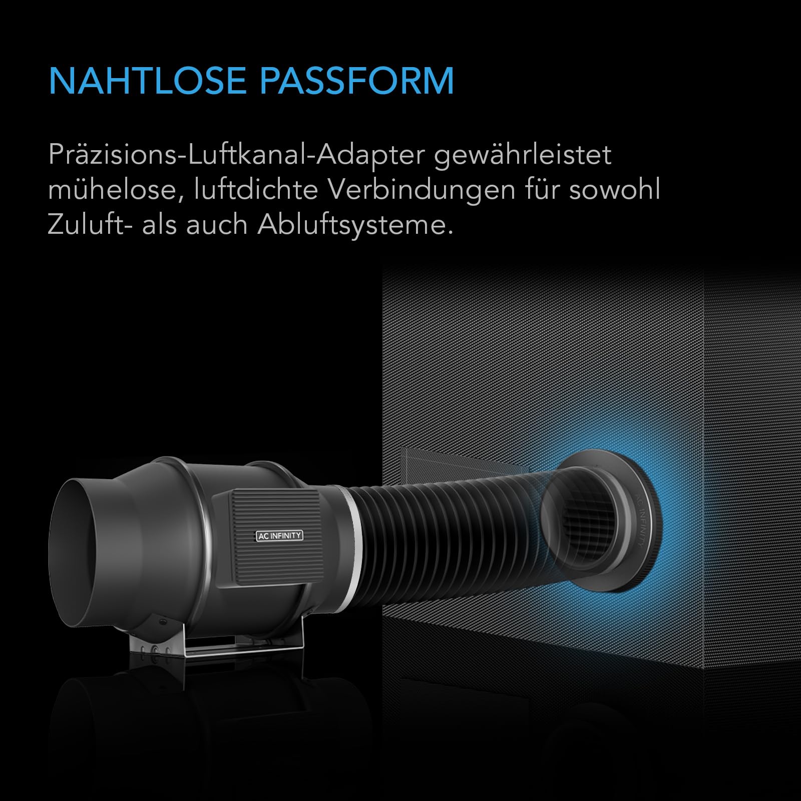 AC Infinity Grow-Zelt-Luftkanal-Belüfter 2er-Pack Lichtblockierende Twist-On-Luftauslässe mit integriertem Adapter Insekten & Staubfilter Hoher Luftstrom Passt auf Standard-150 mm-Luftkanal-Anschlüsse