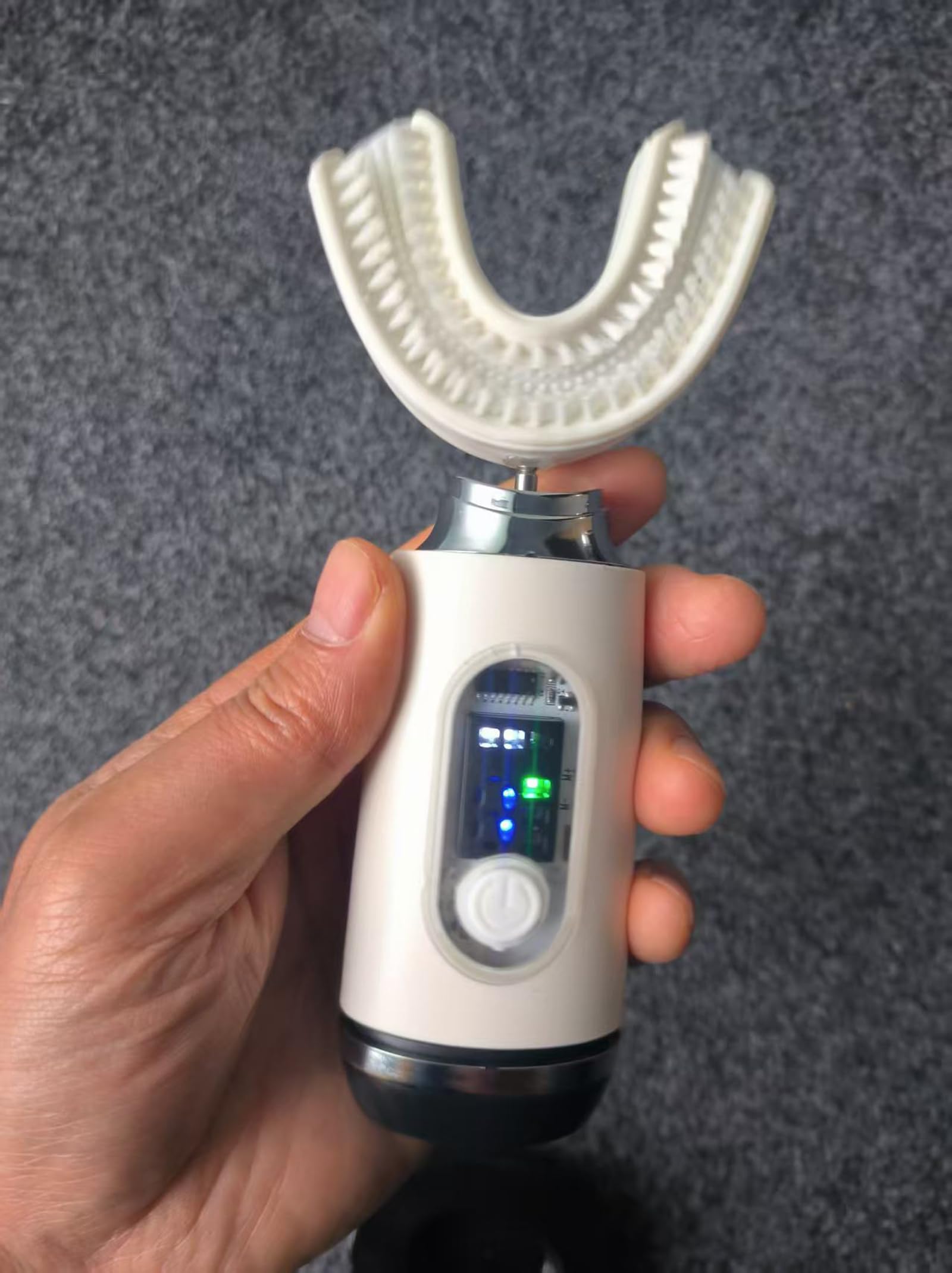 Cepillo de Dientes eléctrico sónico en Forma de U: Recargable, | IPX7 Totalmente Lavable, Temporizador Automático, Cerdas de Silicona Suave de 360°, para Hombres y Mujeres