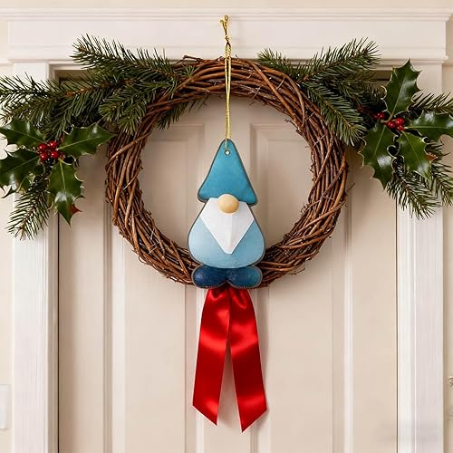 Miniatura 5 de Adornos de cristal marino de Navidad costeros, hechos a mano, decoraciones colgantes para árbol de Navidad, decoración de colgantes de Navidad con