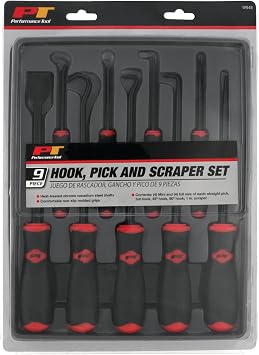 Performance Tool W948 9-Piece Hook, Pick and Scraper Set