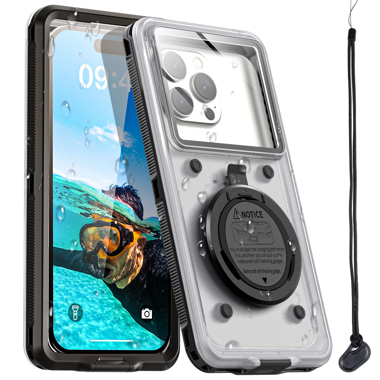 Aicase Waterproof Phone Case Universal Self Check Function