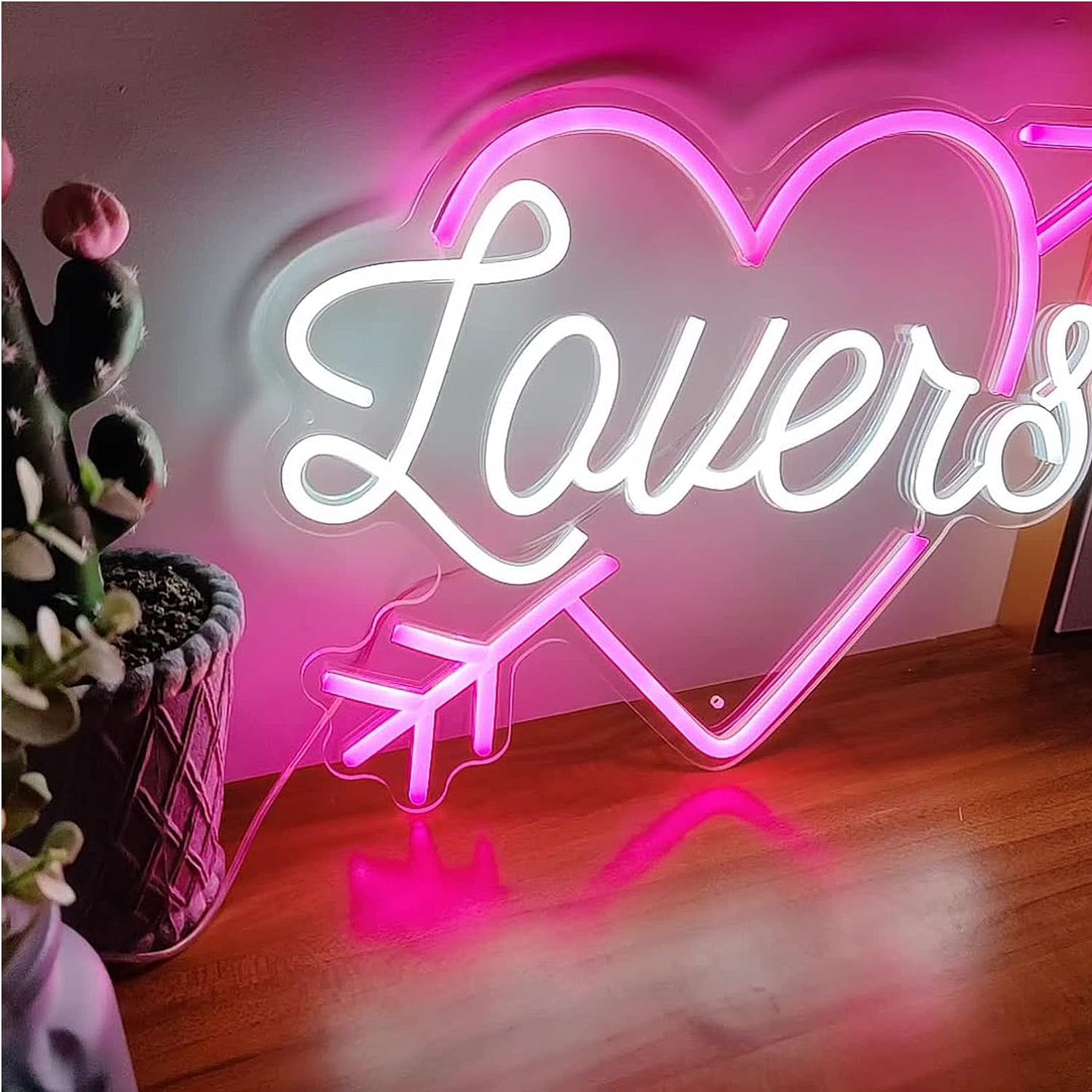 Znak neonowy LED Serce Miłość Neon Światło neonowe LED Neony do sypialni, salonu, baru, imprezy, świąt Bożego Narodzenia, ślubu 50 * 32cm