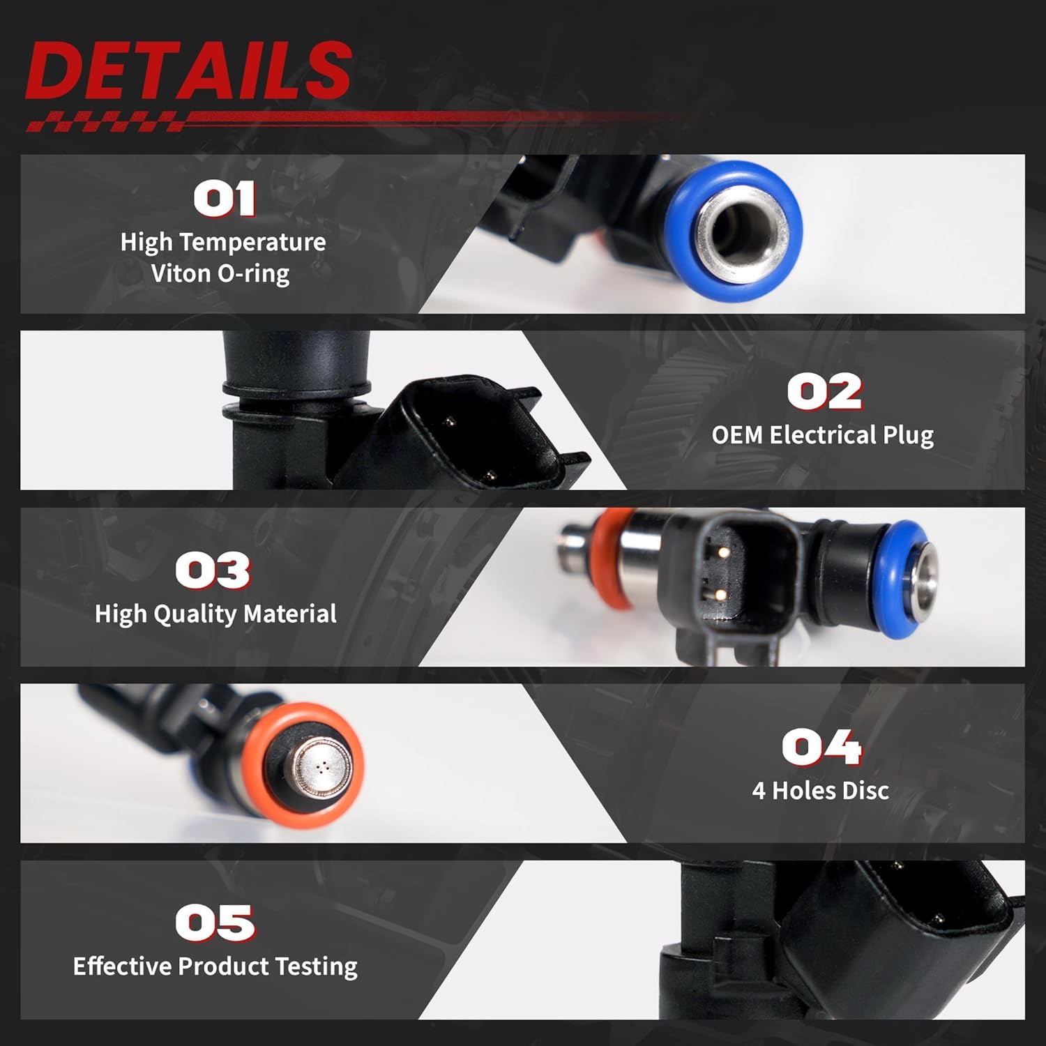 Fuel Injectors Fit for-Ford F150 Edge Explorer Flex Police Utility Transit, for-Mustang, for-Lincoln Continental, MKS, MKT, MKX, MKZ, 3.5L 3.7L, Inyectores Replace OE 0280158191