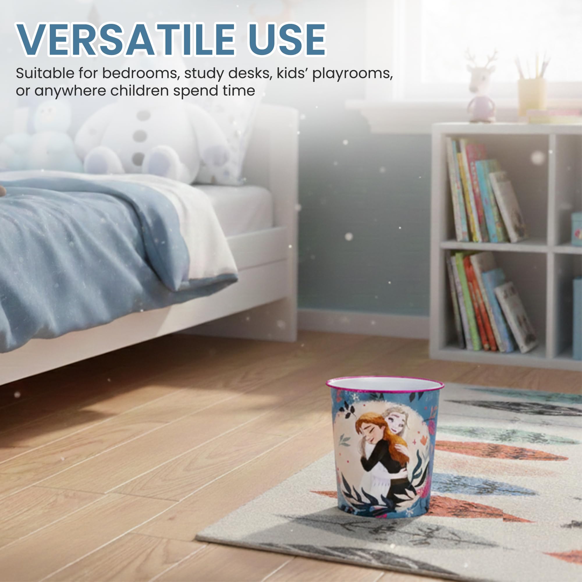 Frozen - Cestino per rifiuti per bambini, per camera da letto, studio, scrivania, pattumiera