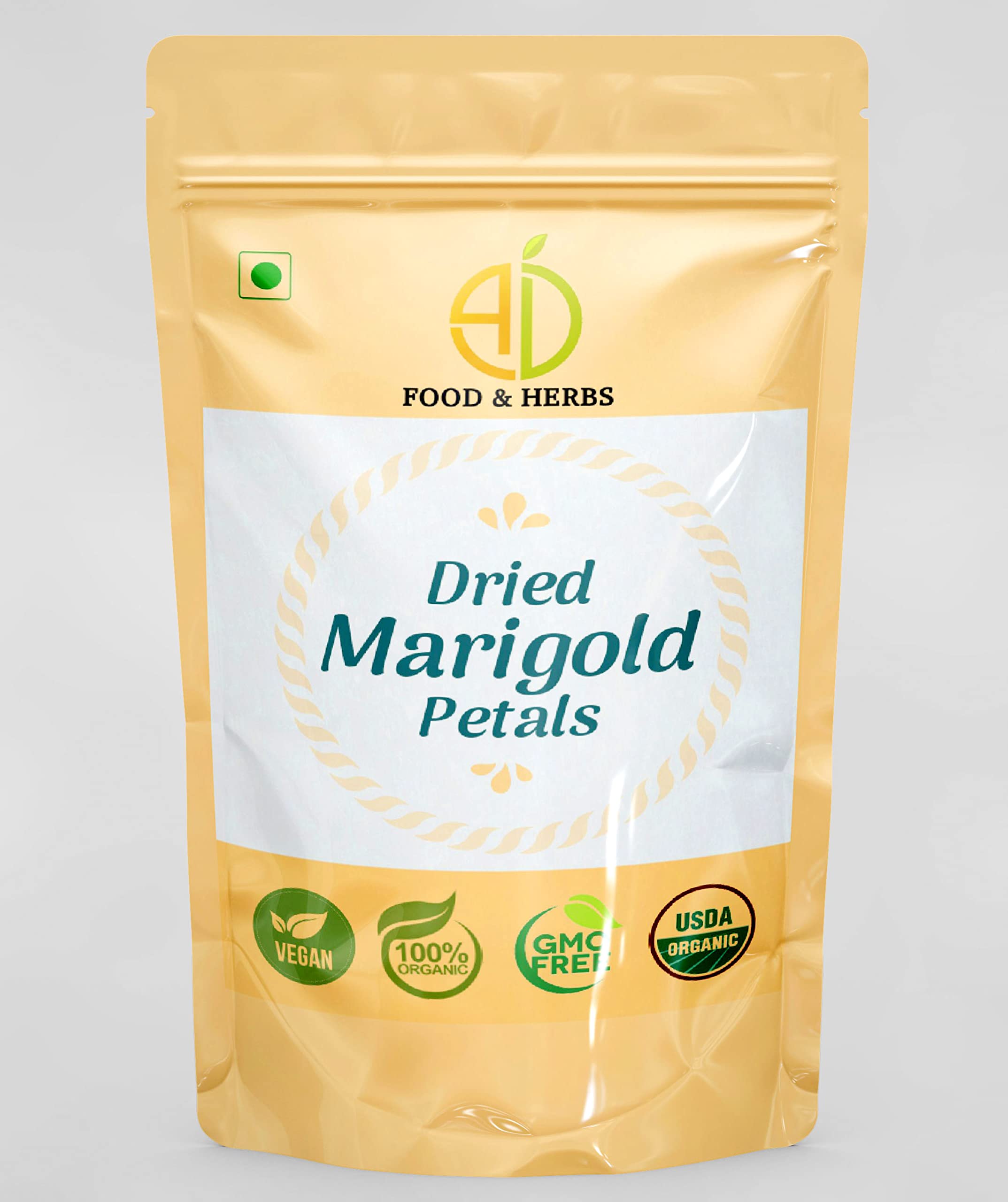 A D Food & Herbs Organic Dried Marigold/Genda Flower/Petals for Homemade Lattes, Tea Blends, Bath Salts, Bath Bombs, Face Packs & Body Packs (50 Gms x pack of 4) (B0BGJK2DNX) Amazon Price History, Amazon Price Tracker