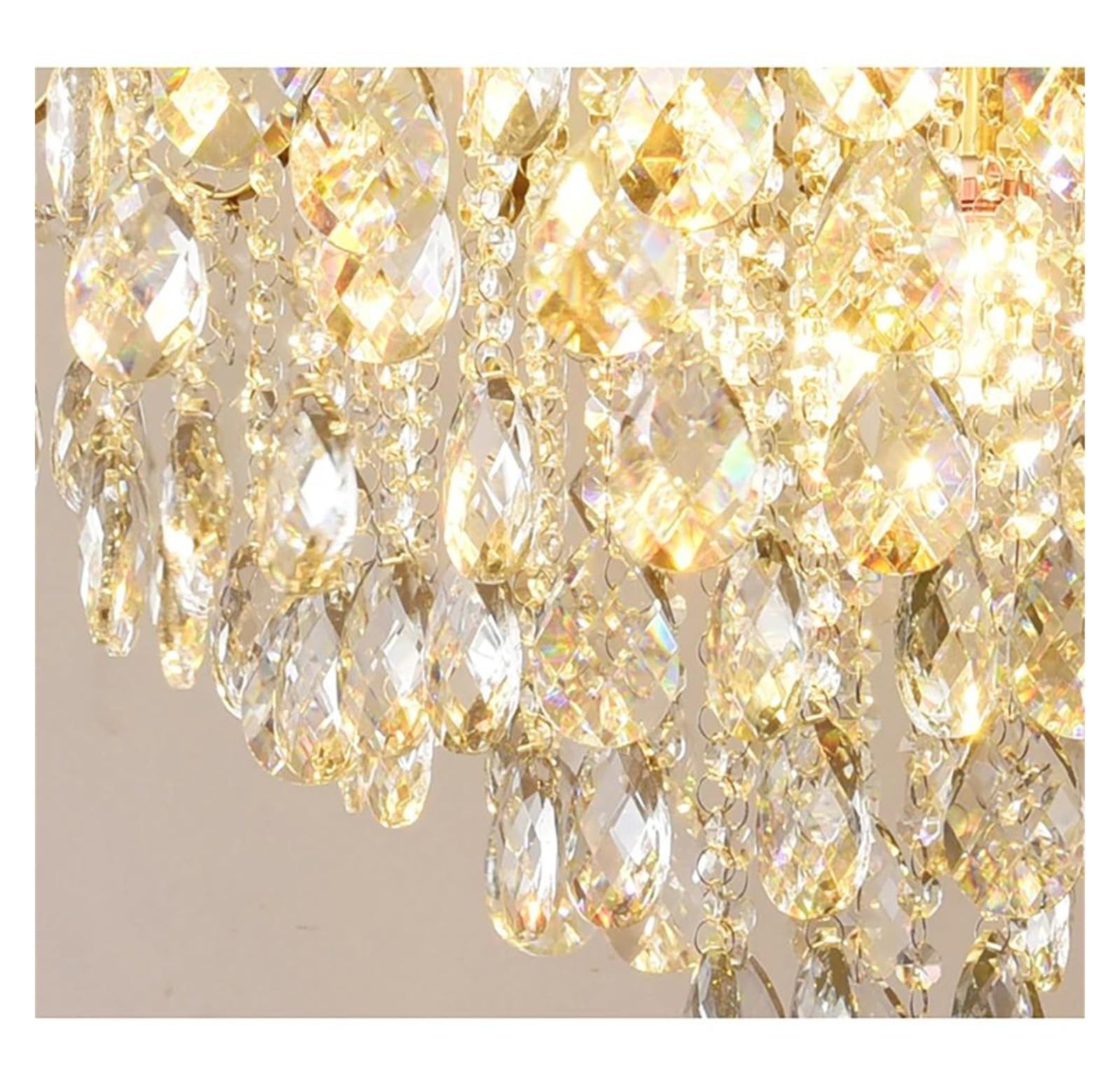 Genérico Lámparas LED francesas de cristal for dormitorio, estudio y comedor. Lámpara techo altura regulable(DD40CM)