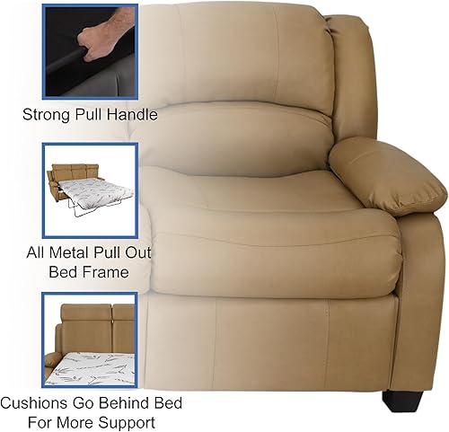 Miniatura 24 de RecPro Charles - Sofá cama RV de 80 pulgadas con ocultar una cama | Muebles de RV | Sofá RV (caoba) Mahogany,Castaño,Masilla,Toffee