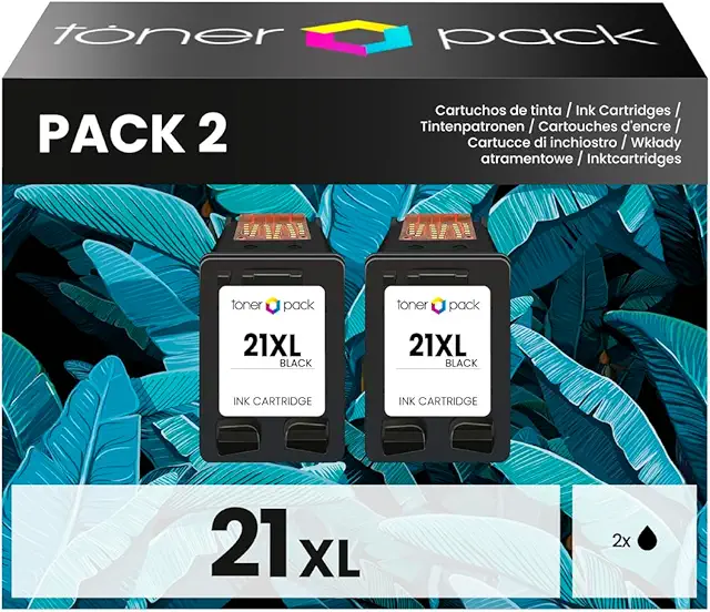 Cartucho HP 21XL 22XL Compatible Remanufacturado (2 Negro)