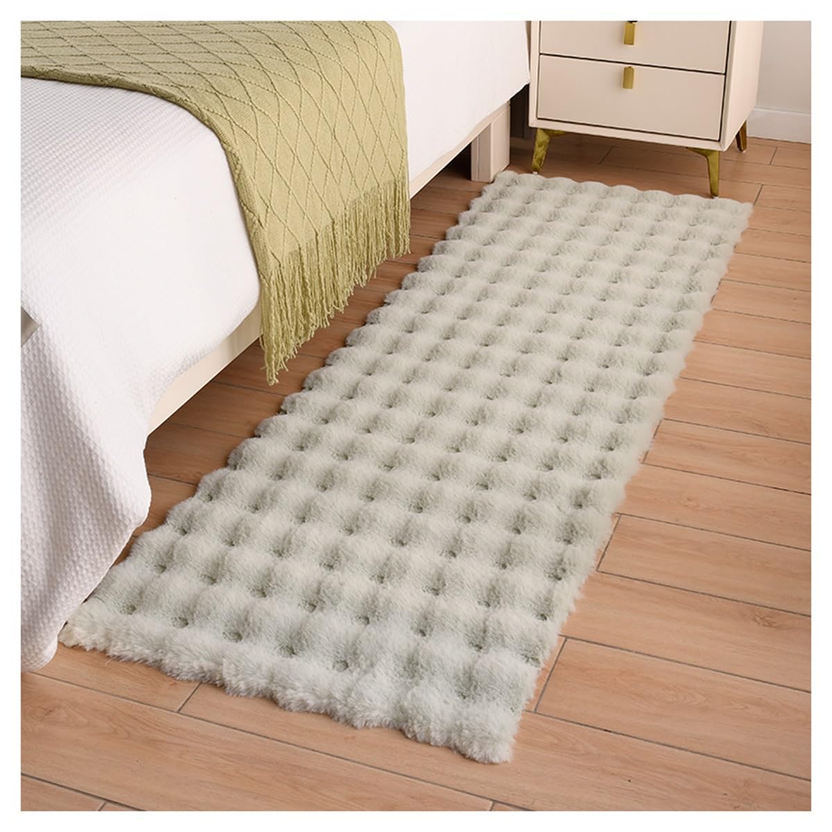 Tapis fausse fourrure haut de gamme ultra doux pour salon moderne chic