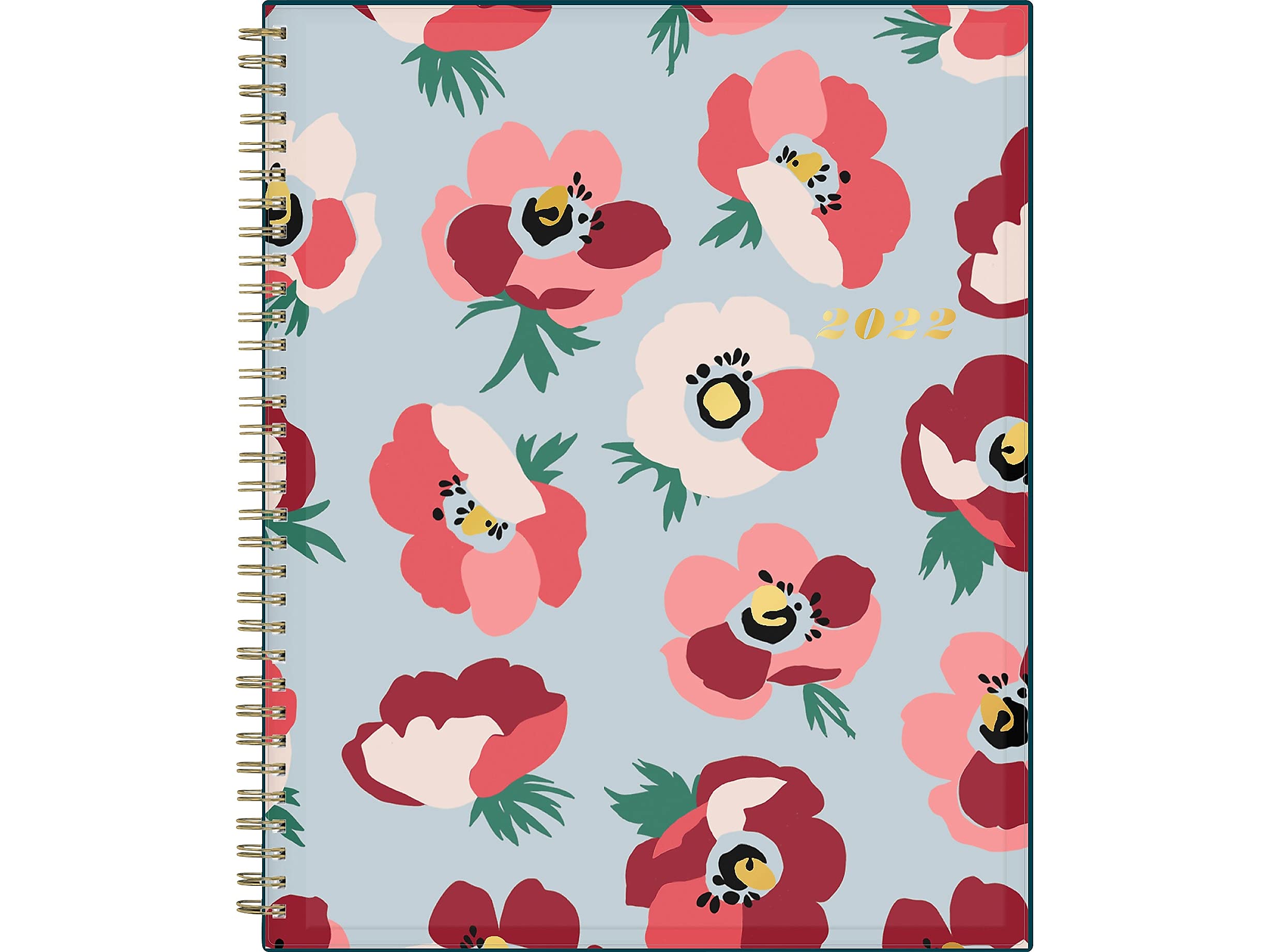 Blue Sky™ Brit + Co CYO - Agenda settimanale/mensile, 20-1/2 "x 28", papaveri blu, da gennaio a dicembre 2022, 136018