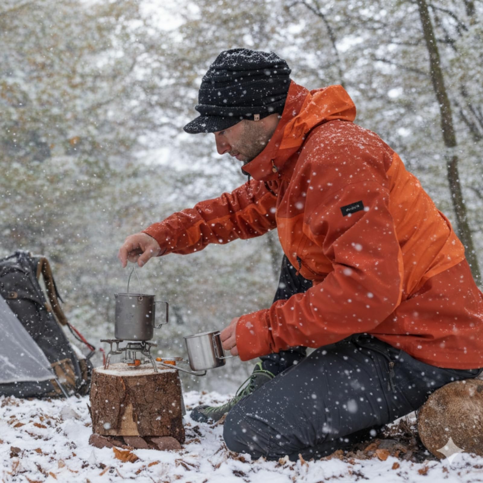 TOP-EX Bonnet d'hiver imperméable en laine mérinos avec doublure en polaire chaude pour temps froid, style unisexe
