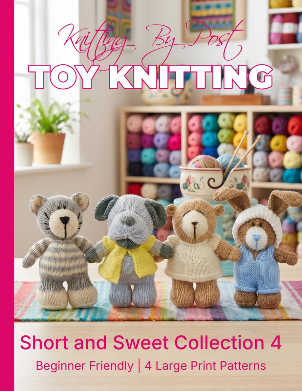 Knitting by Post: Short and Sweet Collection 4 – 4 Easy-to-Follow Large Print Toy Designs (LARGE PRINT Knitting by Post)