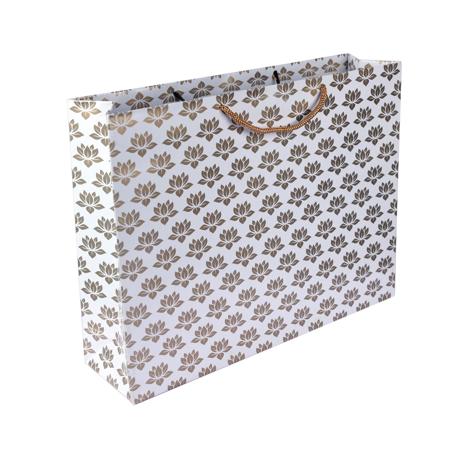 Arrow Paper Products Golden Lotus Printed Gift Bags For Gifting | Weddings | Birthday | Holiday Presents (Size 12 X 4 X 15.50 Inch | Pack of 25) (B09ZRTF74J) Amazon Price History, Amazon Price Tracker