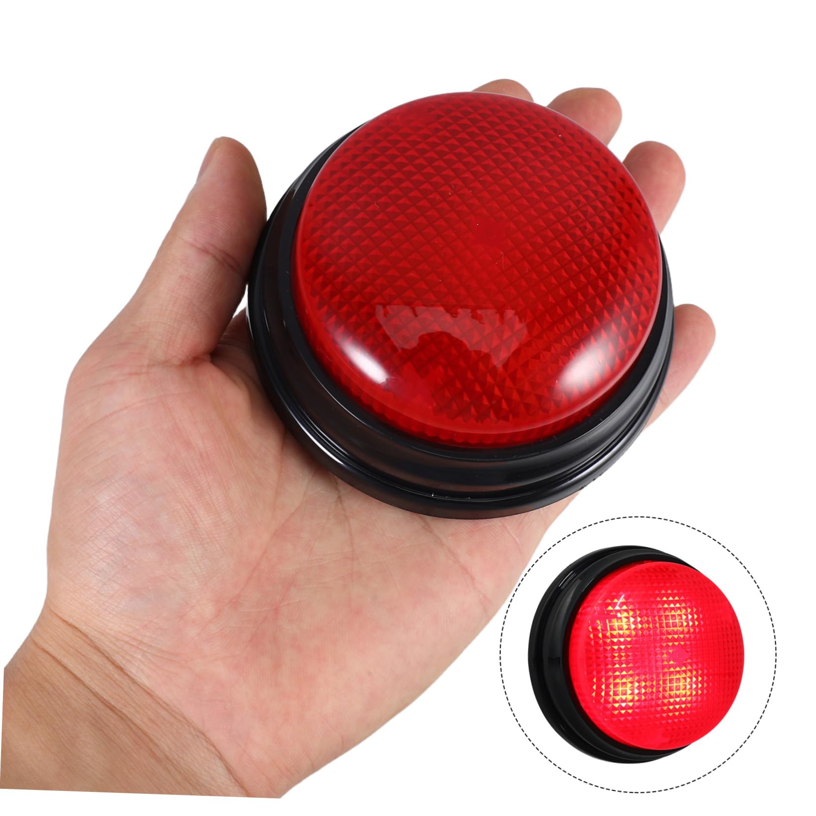 Bouton Réponse / Buzzer Lumineux Pour Jeux Quiz - Pour Salle De Classe, Événements - Alimenté Par 2 Piles AAA (Non Incluses)