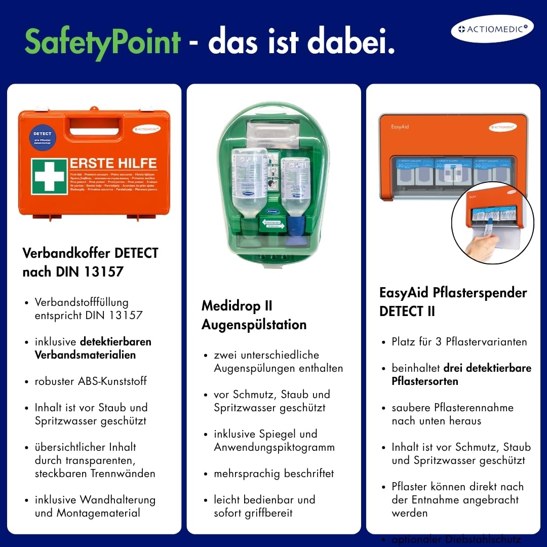 ACTIOMEDIC SafetyPoint DETECT Erste-Hilfe-Station DIN 13157