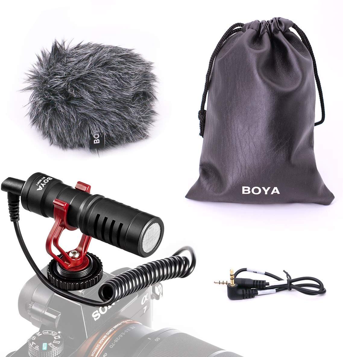 BOYA by-MM1 mikrofon wideo YouTube Vlogging Facebook Livestream Recording Shotgun Mic do iPhone Samsong Smartphone DJI Osmo Mobile 2/3, do Zhiyun Smooth 4/q2, Freevision vilta m Pro, Feiyu Gimbal