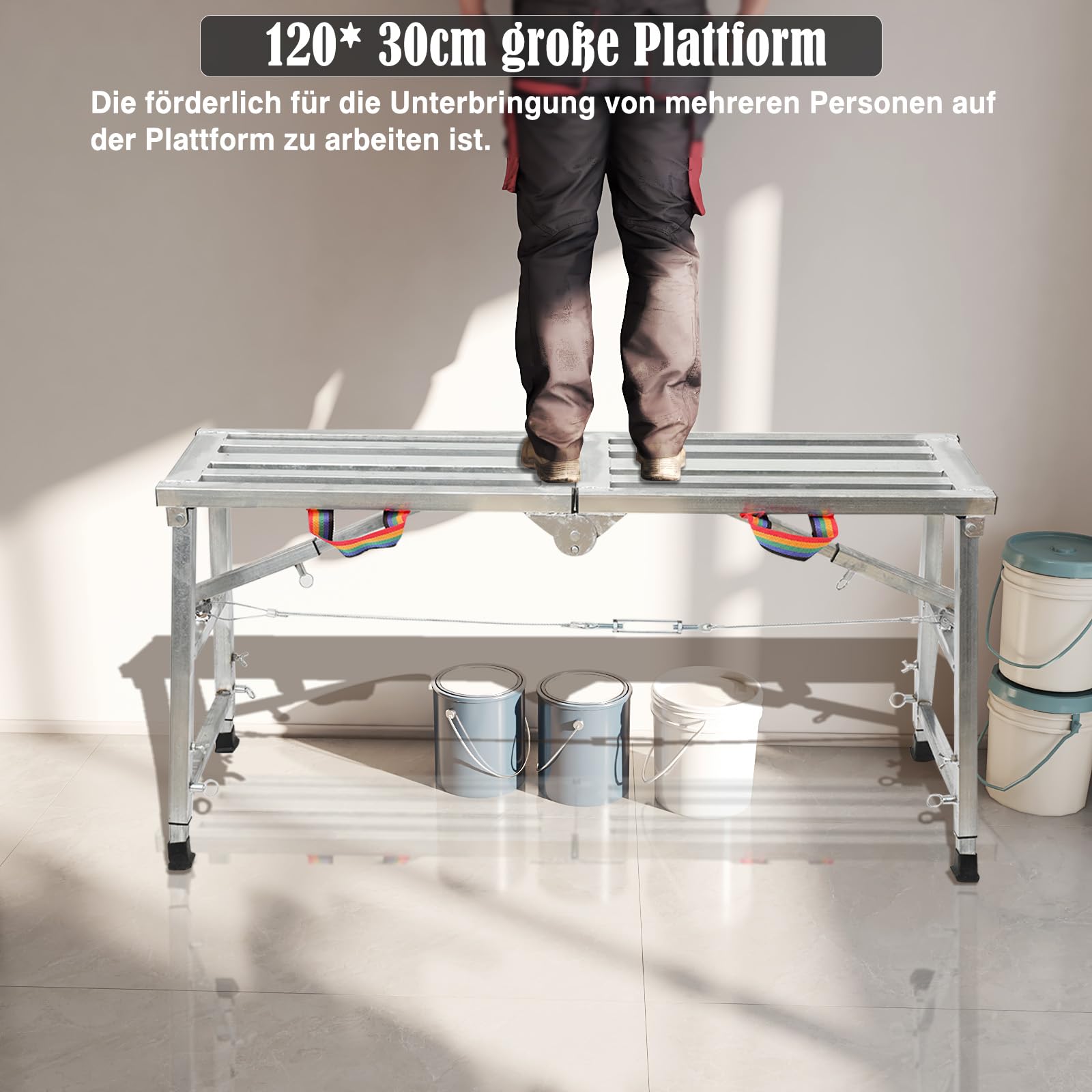 Arbeitsplattform Arbeitsbühne, Klappbare Stufenleiter Leitergerüst