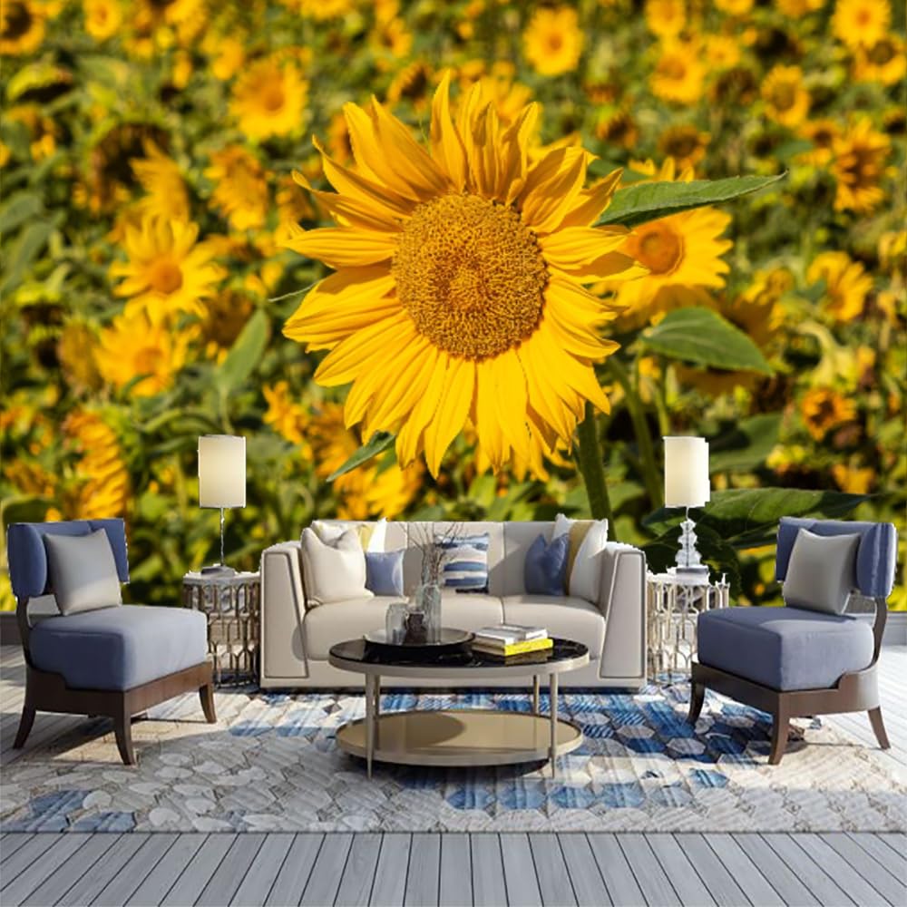 Decoración De Pared Girasoles De Metal | 2 Piezas 30x15 Cm | Amarillo | Para Interior Y Exterior | URPIZY