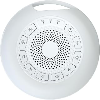 Dr. Talbot's Portable Sound Machine & Night Light - White Noise Machine with Battery Operated Night Light for Baby Nursery - Features 26 Sleep Sounds & 7 Light Colors - Baby Essentials