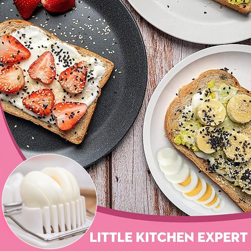 Tagliauova 4 In 1 In Acciaio Inox - Per Uova Sode, Affettatrice E Divisorio - Foto 13