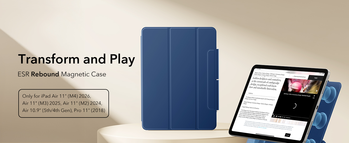 Apple iPad Air M3 ブルー　+　ESRケース・フィルム Amazon.com: ESR for iPad Air 11 Inch Case M4/M3/M2 (2026/2025/2024