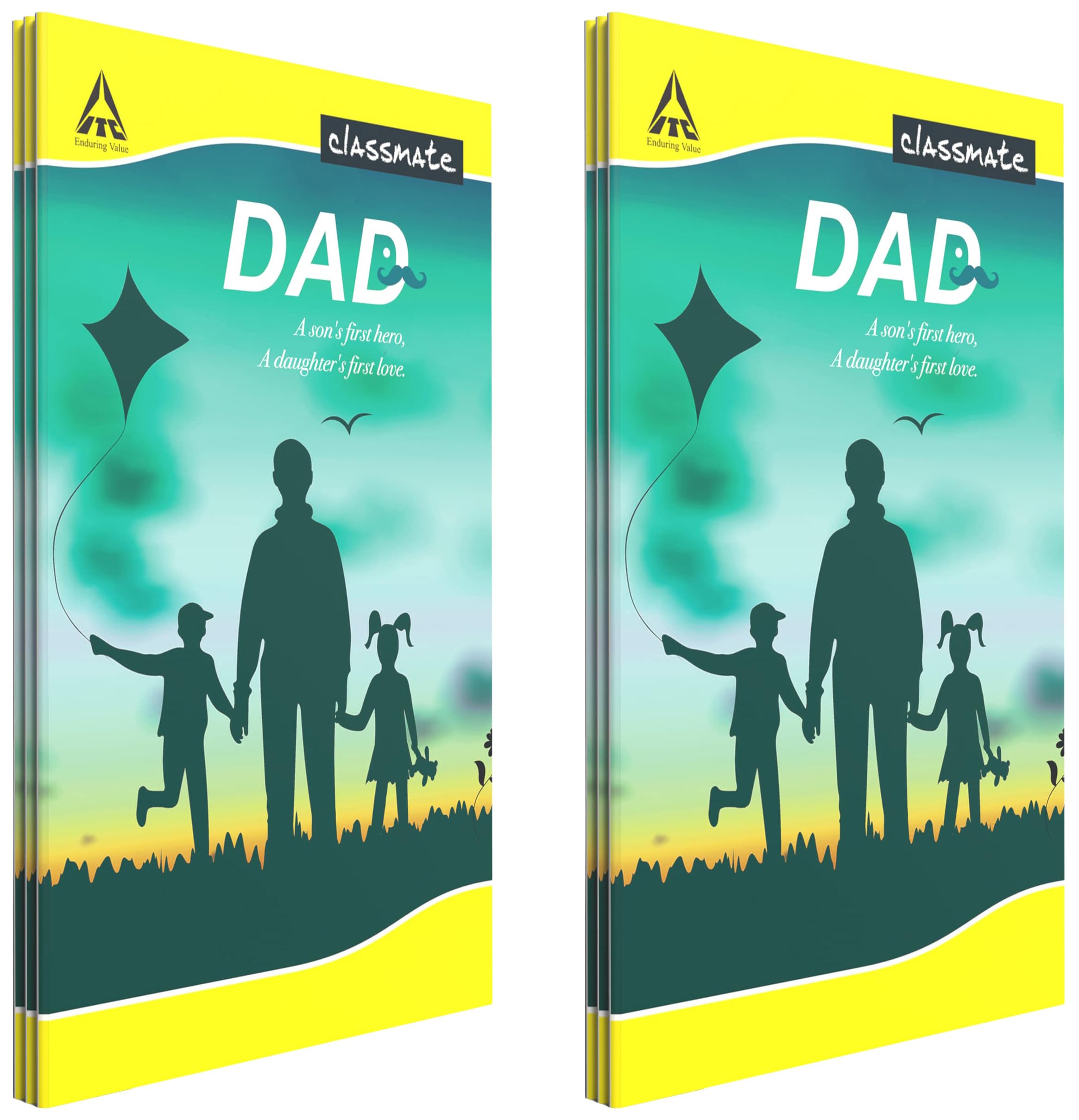 Classmate Long Book - Single Line, 172 Pages, 272 mm x 167 mm - Pack Of 6 (Assorted)