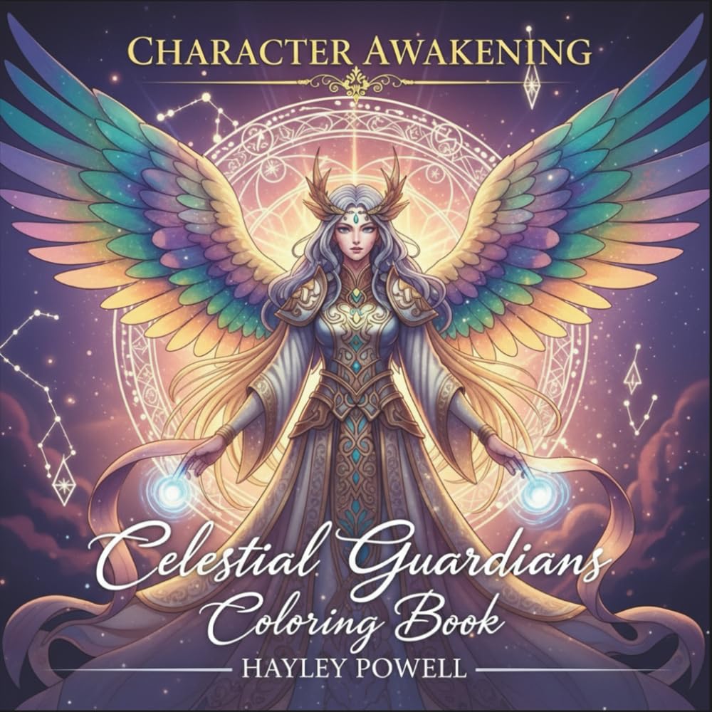 Character Awakening: Celestial Guardians Coloring Book - 40 Anime Fantasy Warriors, Angels & Mystics with Intricate Story-Driven Designs for Adults (Anime Coloring Book)