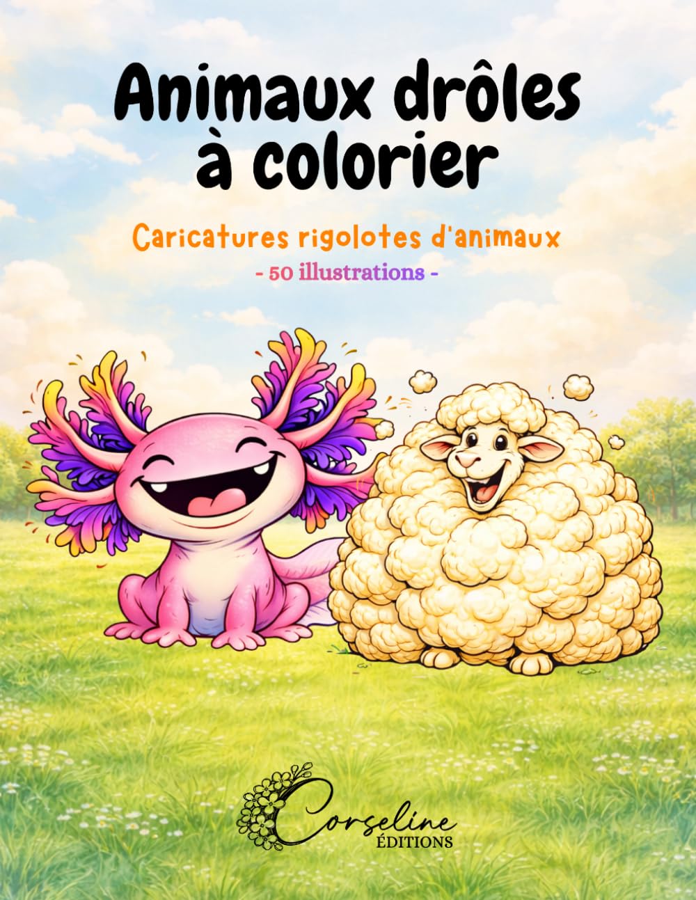 Animaux drôles à colorier: Caricatures rigolotes d'animaux
