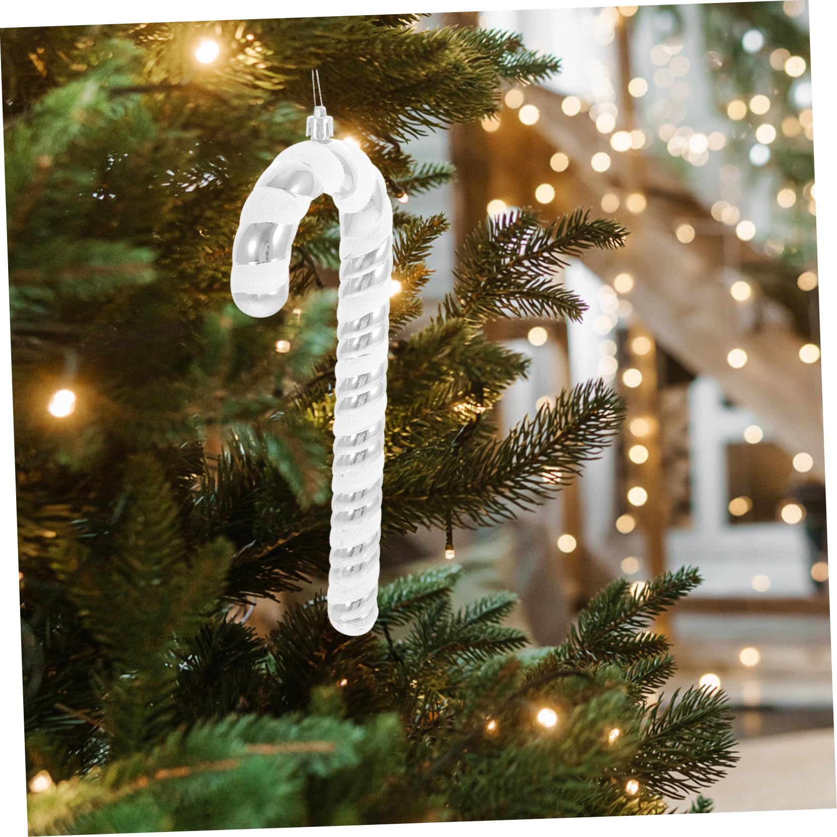 TOPBATHY 4 Stück Weihnachtsstock Star for Christmas Tree Christbaum anhänger Weihnachtsspielzeug Zuckerstangen Weihnachtsdekorationen Girlande Weihnachtsschmuck Weihnachtsbaum-Anhänger rot