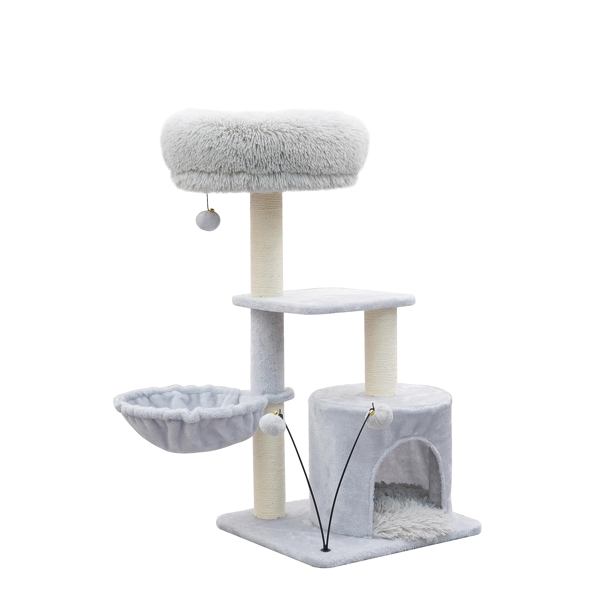 CatryBonito 4 Level Cat Tree Tower with Condo and Hammock